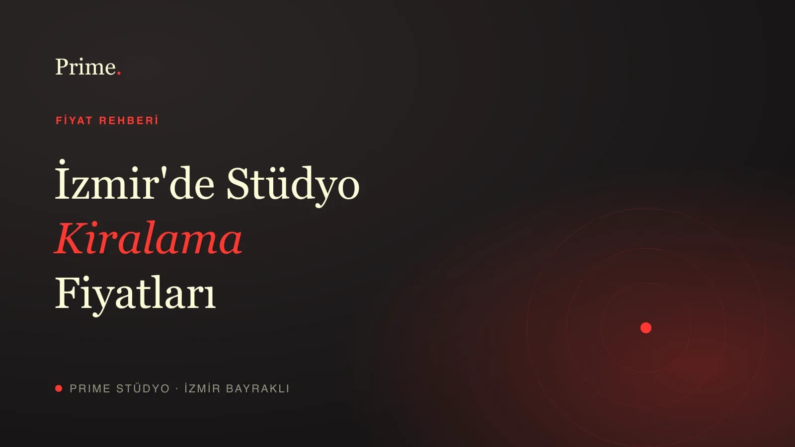 İzmir stüdyo kiralama — ışığı ve kamerası kurulu çekim seti