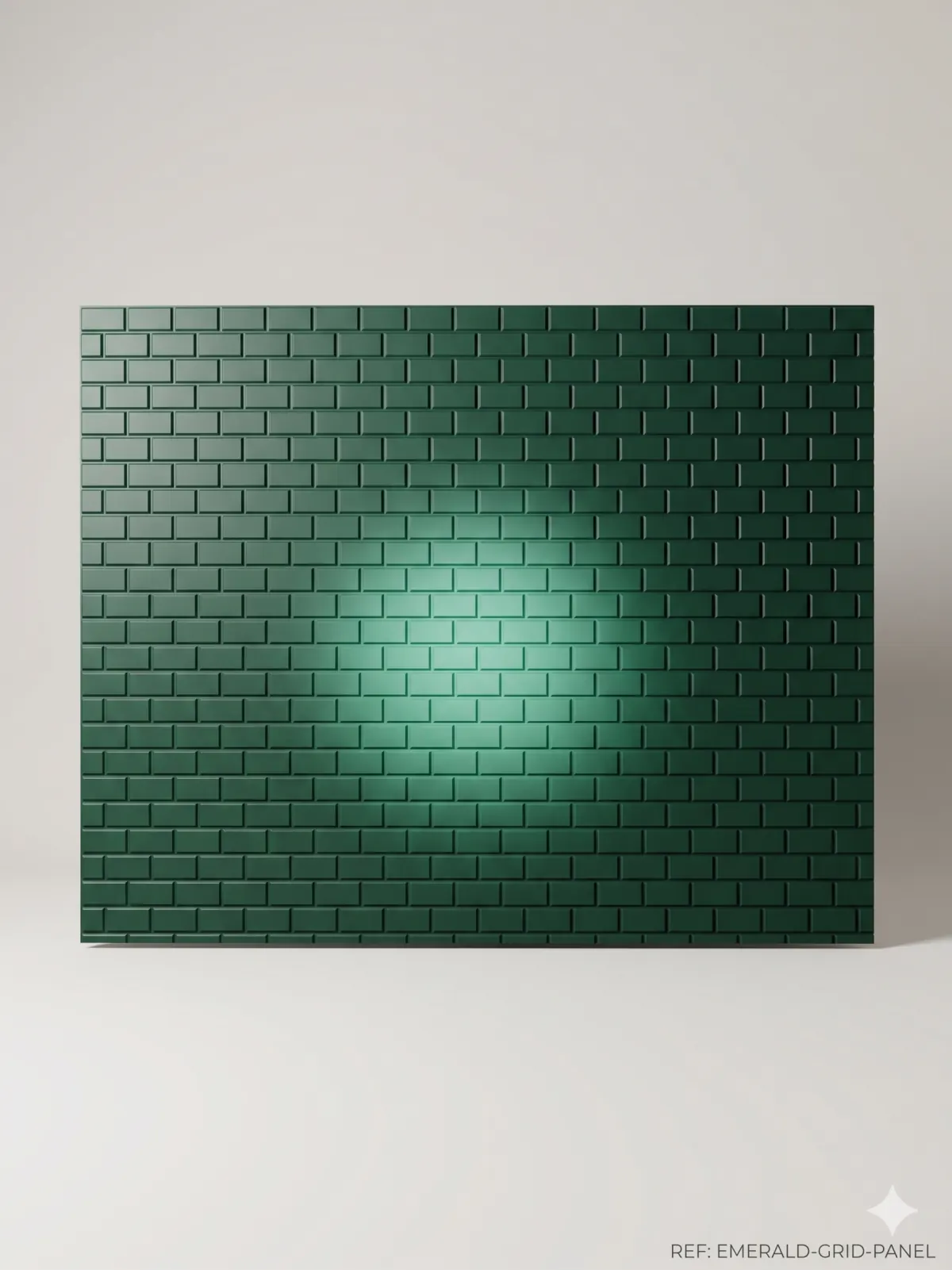Zümrüt yeşili 3D grid panel